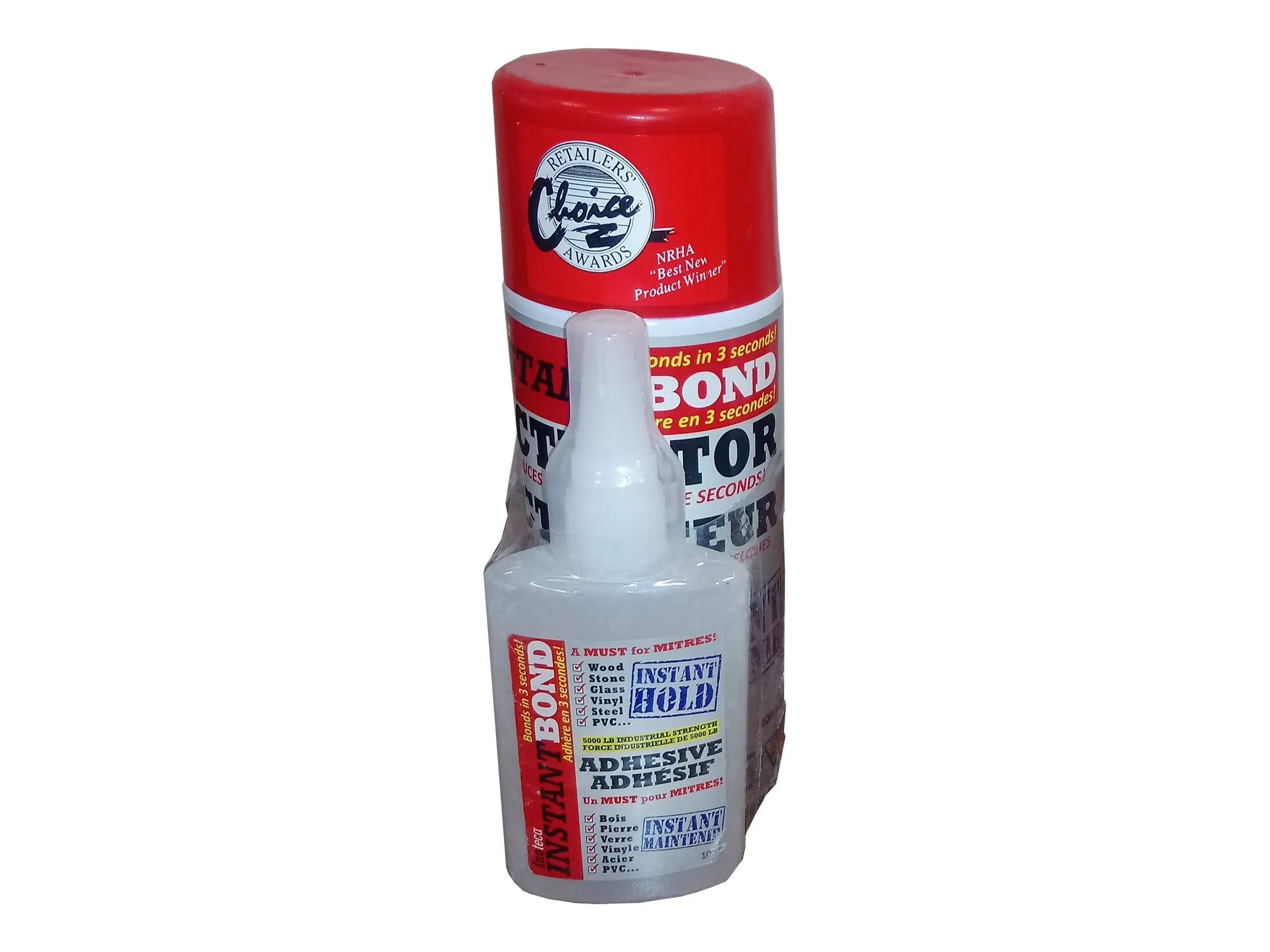 INOTECA INSTANTBOND Instantbond Adhesive and Accelerator Kit Instant Industrial Strength Super Glue Large Size 3.4 Fl Oz/11.6 Oz 100-330