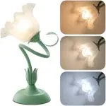 Vintage Flower Table Lamp for Bedroom,\u200e 3 Color Modes Lily of The Valley 