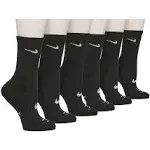 Nike 3BRAND by Russell Wilson Kids' Dri-Fit Crew Socks - 6-Pack - Black