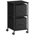 VASAGLE File Cabinet with 3 Drawers, Printer Stand, Cube Storage Shelf, for A4, Letter-Size Files, Hanging File Folders, File Storage Box, Home Office, Ebony Black and Ink Black UOFC058B56