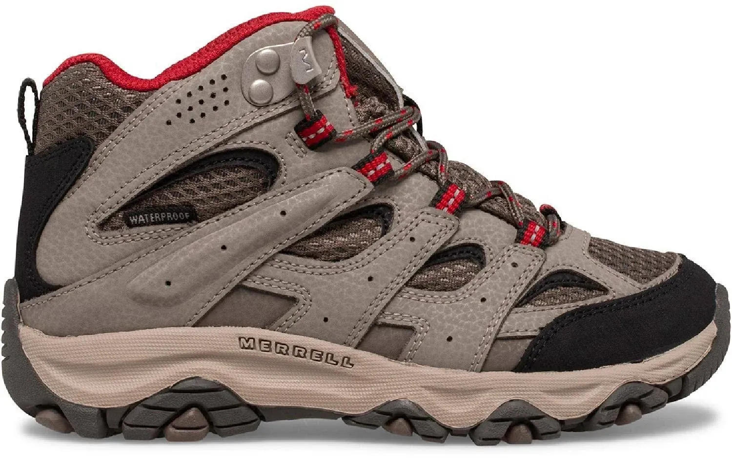 Merrell Moab 3 Mid Waterproof Boot Boulder/Red 11