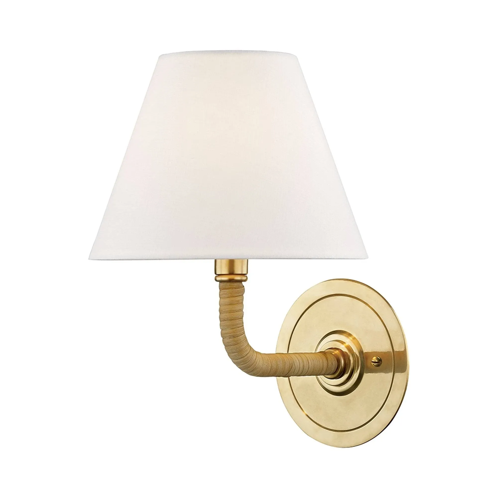 Hudson Valley Lighting MDS500-AGB Curves No.1 by Mark D. Sikes One Light Wall Sconce, Aged Brass, 11.25x9.5x8.00