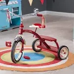 Radio Flyer Tricycle Kids Classic Style Dual Deck Tricycle W/Handlebar Bell-Red