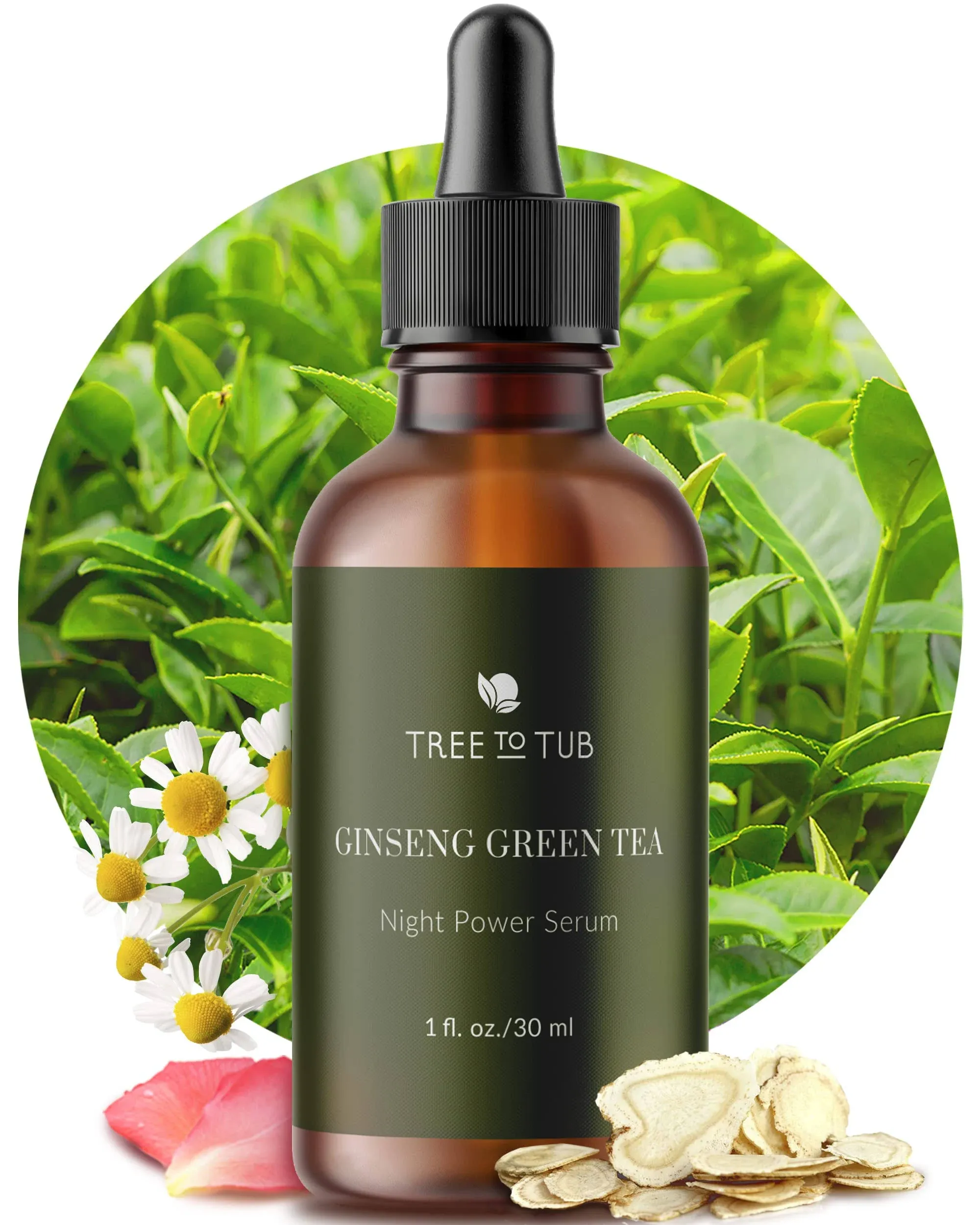 Tree to Tub, Retinol Anti Aging & Wrinkle Night Serum, Hyaluronic Acid, Glycolic ...