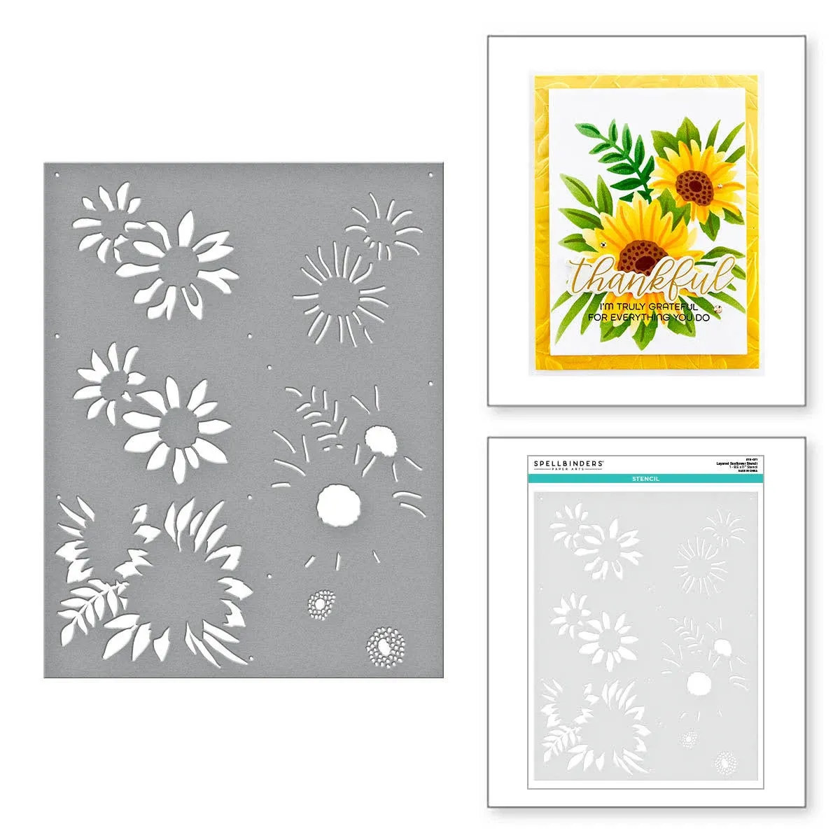 Spellbinders Layered Sunflower Stencil