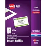 Avery Name Badge Insert Refills