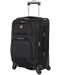 SwissGear Sion Softside Expandable Roller Luggage, Black, Carry-On 21-Inch