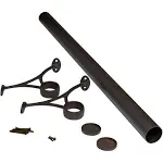 OUTWATER 4' Bar Foot Rail Kit - Complete Undercounter Mount Hardware and Tubing, Oil Rubbed Bronze Finish